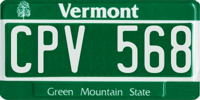 VT license plate CPV568