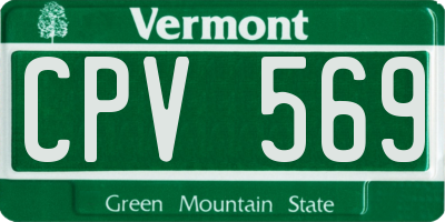 VT license plate CPV569