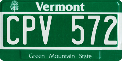 VT license plate CPV572