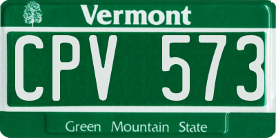 VT license plate CPV573