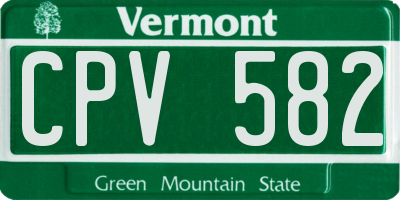 VT license plate CPV582
