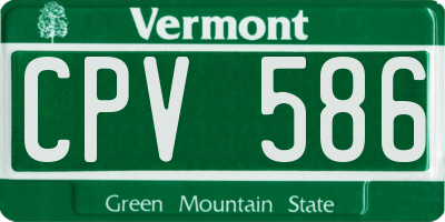 VT license plate CPV586
