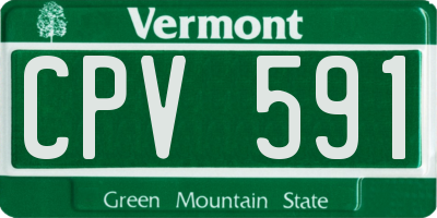 VT license plate CPV591