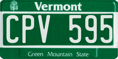 VT license plate CPV595