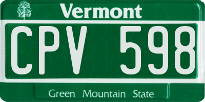 VT license plate CPV598