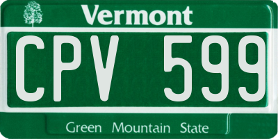 VT license plate CPV599