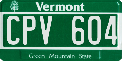 VT license plate CPV604