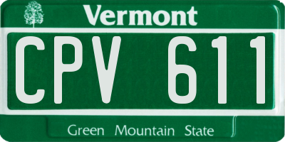 VT license plate CPV611