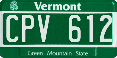 VT license plate CPV612