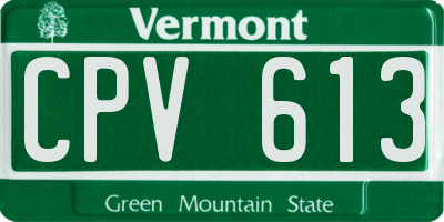 VT license plate CPV613