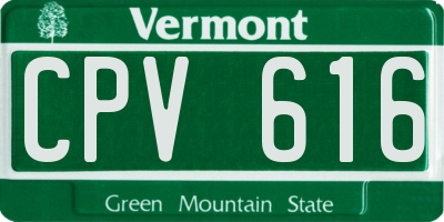 VT license plate CPV616