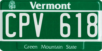 VT license plate CPV618