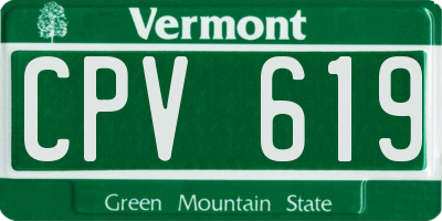 VT license plate CPV619