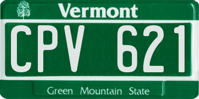 VT license plate CPV621