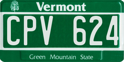 VT license plate CPV624