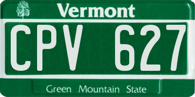 VT license plate CPV627