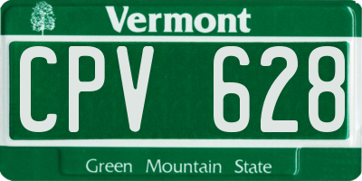 VT license plate CPV628