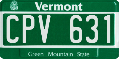 VT license plate CPV631