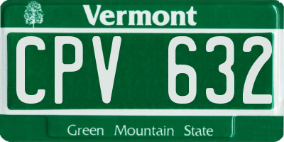 VT license plate CPV632