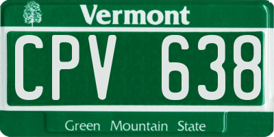 VT license plate CPV638