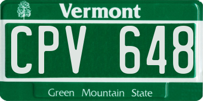 VT license plate CPV648