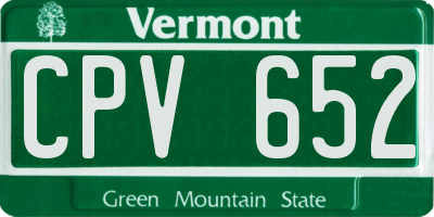VT license plate CPV652