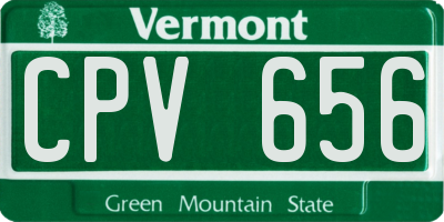 VT license plate CPV656