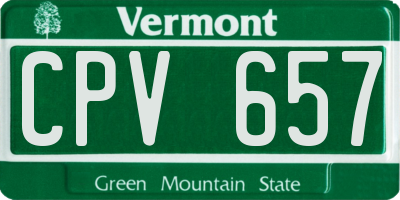 VT license plate CPV657