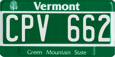 VT license plate CPV662