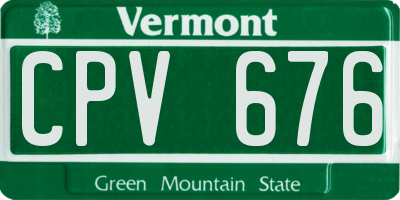 VT license plate CPV676