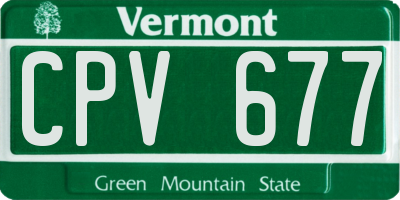 VT license plate CPV677