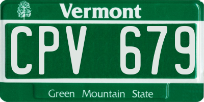 VT license plate CPV679