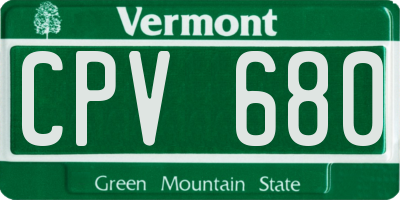 VT license plate CPV680