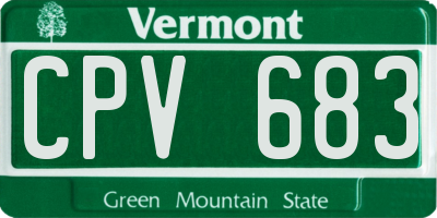 VT license plate CPV683