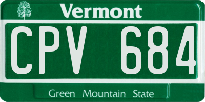 VT license plate CPV684