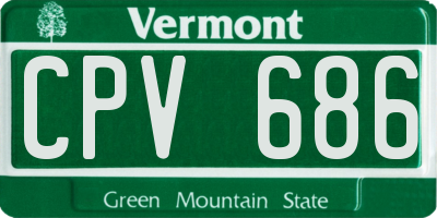 VT license plate CPV686
