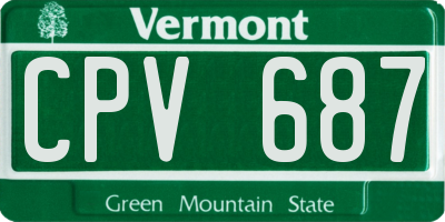 VT license plate CPV687
