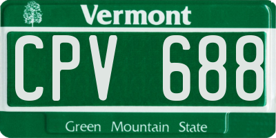 VT license plate CPV688