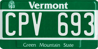 VT license plate CPV693