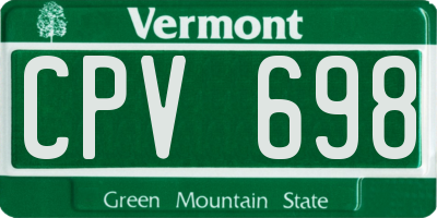 VT license plate CPV698