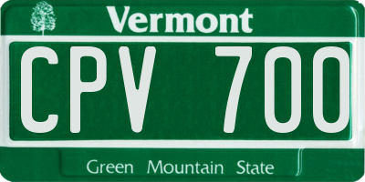 VT license plate CPV700