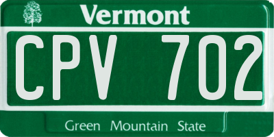 VT license plate CPV702