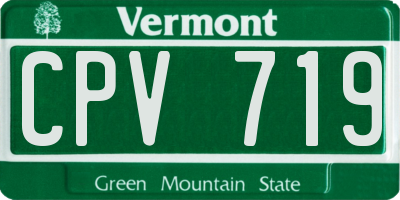 VT license plate CPV719