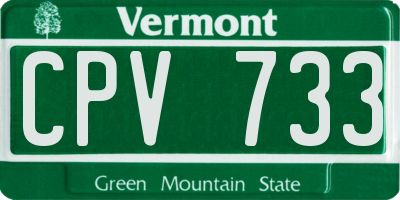 VT license plate CPV733