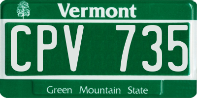 VT license plate CPV735