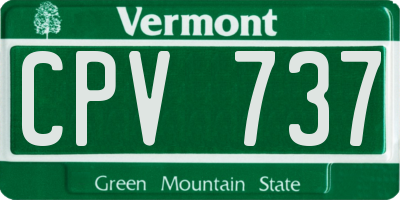 VT license plate CPV737