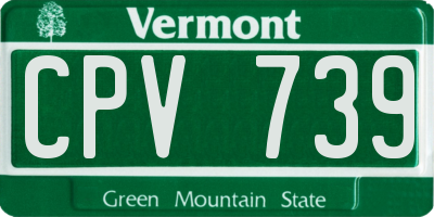 VT license plate CPV739