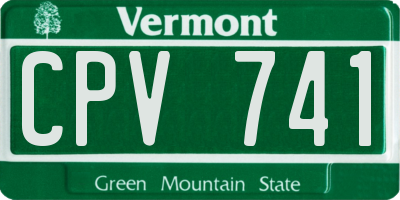 VT license plate CPV741