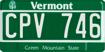 VT license plate CPV746