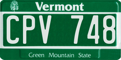 VT license plate CPV748